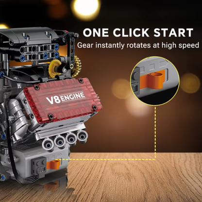 Working V8 Engine Model Kit